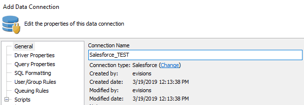 Connection Name: Salesforce_TEST